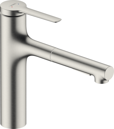 Смеситель для кухни Hansgrohe Zesis M33 74801800 сталь однорычажный, высота излива 16.3 см