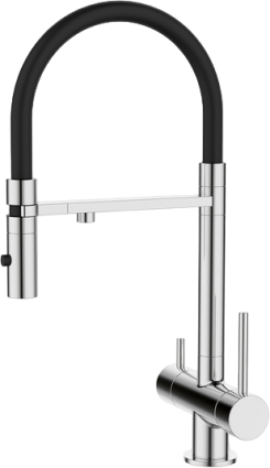 Смеситель для кухни Iddis Ace ACESBFFi05 хром, с гибким изливом, однорычажный