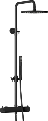 Душевая стойка IB Rubinetterie Industria ID800NP_13 matt black цвет черный, штанга 125.4 см