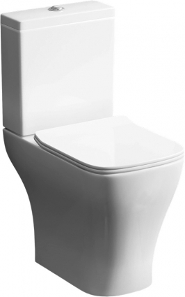Унитаз-компакт Damixa Titan DX78C8600SC безободковый, с микролифтом, 37.5x60.5 см