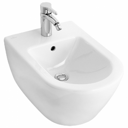 Биде подвесное Villeroy & Boch Subway 2.0 alpin цвет белый, овальное, 37.5x56.5 см