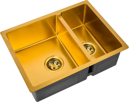 Мойка кухонная Zorg Inox PVD SZR-58-2-44 BRONZE бронза брашированная, прямоугольная, 58x44 см