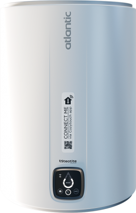 Накопительный водонагреватель Atlantic Steatite Genius Wifi 50 электрический 1.8 кВт, сухой ТЭН, белый