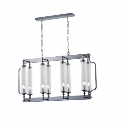 Подвесная люстра Crystal Lux TOMAS SP8 L1000 CHROME в стиле модерн, цвет хром