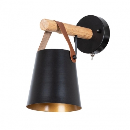 Бра Arte Lamp THOMAS A7032AP-1BK в стиле лофт, цвет черный, мощность 60 Вт
