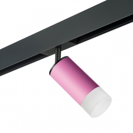 Трековый светильник Lightstar Rullo (214432+595057+202431) PRO43231 в стиле Хай-тек, цвет розовый
