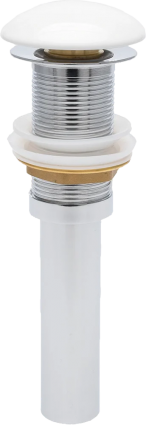 Донный клапан для раковины AQUAme AQM7002-0W без перелива, белый