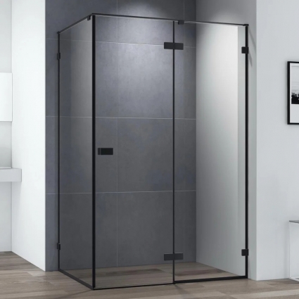 Душевой уголок Cezares Bellagio BELLAGIO-AH-1-140/100-C-NERO 140х100, черный, прямоугольный, двери распашные