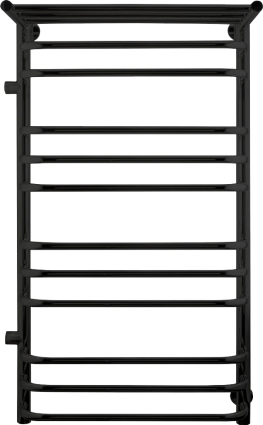 Полотенцесушитель водяной Indigo Brace LBCW100-50PBRL-б/п-60 с полкой, черный муар, лесенка