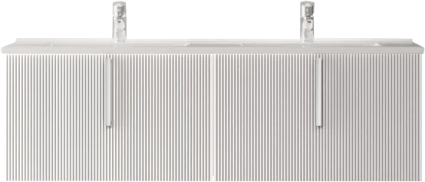 Тумба для комплекта Sanvit Рольф 120 W белая подвесная, глянцевая