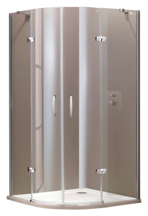 Душевой уголок Huppe Aura elegance 400801.092.321 четверть круга, двери распашные