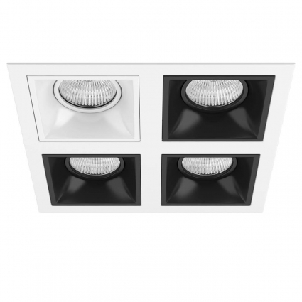 Встраиваемый светильник Lightstar Domino (214546+214506+214507+214507+214507) D54606070707 в стиле Хай-тек, цвет черный