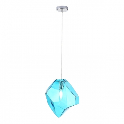 Подвесной светильник Crystal Lux NUESTRO SP1 CHROME/BLUE в современном стиле, цвет синий