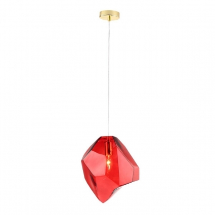 Подвесной светильник Crystal Lux NUESTRO SP1 GOLD/RED в современном стиле, цвет красный