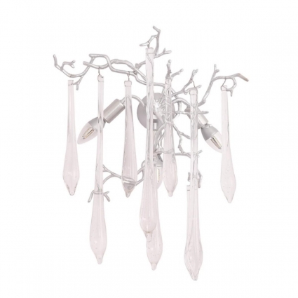 Настенный светильник Crystal Lux REINA AP3 SILVER PATINA в стиле арт-деко, цвет серебро
