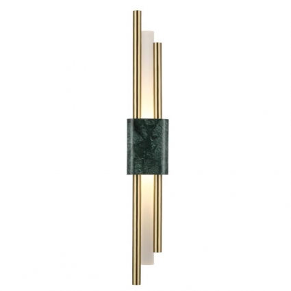 Настенный светодиодный светильник Crystal Lux CARTA AP6W LED GREEN/BRASS в современном стиле, цвет зеленый