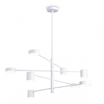 Подвесная светодиодная люстра Ambrella light Comfort LineTech FL51688 в стиле Хай-тек, цвет белый