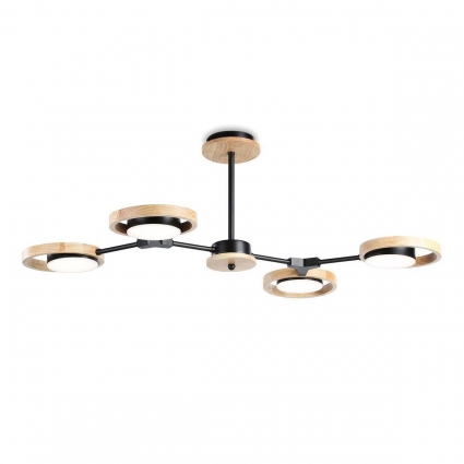 Потолочная светодиодная люстра Ambrella light Comfort LineTech FL51611 цвет дерево, мощность 28 Вт