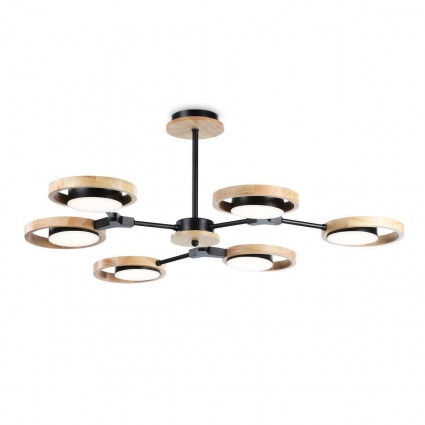 Потолочная светодиодная люстра Ambrella light Comfort LineTech FL51619 цвет дерево, мощность 42 Вт