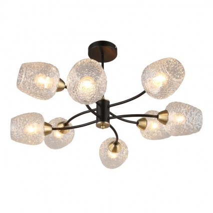 Потолочная люстра Omnilux Pavarolo OML-67807-08 в стиле модерн, цвет черный