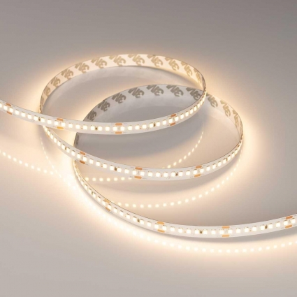 Светодиодная лента Arlight 17,6W/m 192LED/m 2835SMD теплый белый 5M RT-A192-10mm 24V Warm3000 038775, цвет белый, мощность 88 Вт