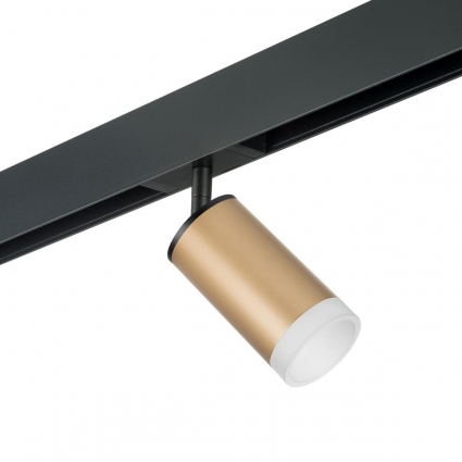 Трековый светильник Lightstar Rullo (214440+595057+202430) PRO44030 в стиле Хай-тек, цвет золотой