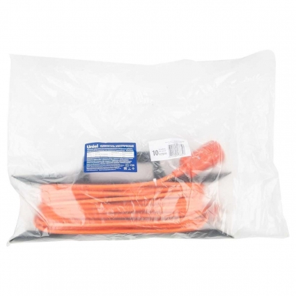 Удлинитель Uniel Ultra 1гн х 10м б/з YX10-101 /UCK-1N/2x1,00/10M/F Orange UL-00010799, цвет оранжевый, мощность 2200 Вт