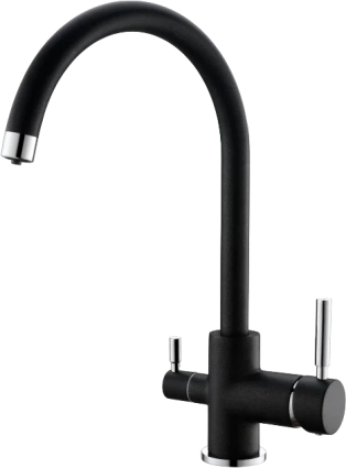 Смеситель для кухни Emar Quartz 3007.12 Оникс однорычажный, черный