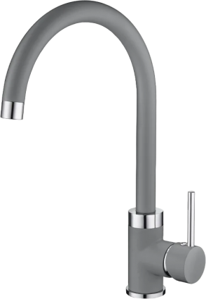 Смеситель для кухни Emar Quartz 3004.9 Алмаз однорычажный, серый