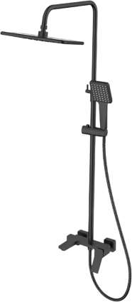 Душевая стойка Haiba HB24818-7 черная матовая цвет черный, штанга 142.5 см