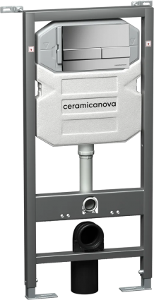 Система инсталляции для унитазов Ceramica Nova Envision Flat CN1002M кнопка хром матовый 50x16x124 см,  в современном стиле