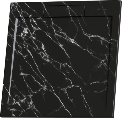 Поддон для душа RGW STL MB 90x90, черный, квадратный, низкий
