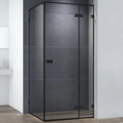 Душевой уголок Cezares Bellagio BELLAGIO-A-1-100-C-NERO 100х100, черный, квадратный, двери распашные