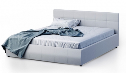Кровать MYROOM Family Венера-1 160х200 белого цвета с подъемным механизмом (экокожа), с ящиком для хранения