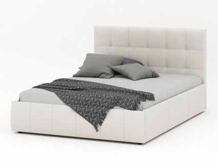 Кровать MYROOM Family Венера-2 180х200 белого цвета с подъемным механизмом (экокожа), с ящиком для хранения