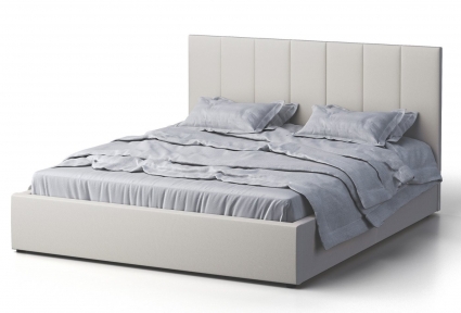 Кровать MYROOM Family Венера-3 140х200 белого цвета с подъемным механизмом (экокожа), с ящиком для хранения