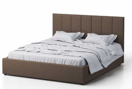 Кровать MYROOM Family Венера-3 140х200 коричневого цвета с подъемным механизмом (рогожка), с ящиком для хранения
