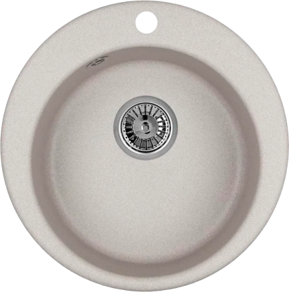 Мойка кухонная Emar Quartz EMQ-1475.C Барит матовая, круглая, 47.5x47.5 см