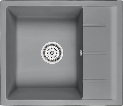 Мойка кухонная Emar Quartz EMQ-1580.Q Алмаз матовая, прямоугольная, 58x50 см