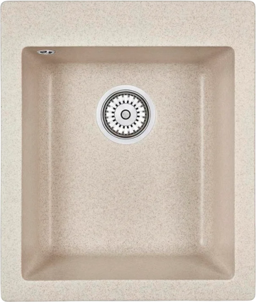 Мойка кухонная Emar Quartz EMQ-1415.Q Берилл матовая, прямоугольная, 41.5x49 см