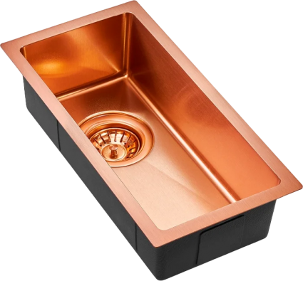 Дополнительная мойка Emar PVD A EMB-126A PVD Nano Coppery глянцевая, прямоугольная, 23x45 см