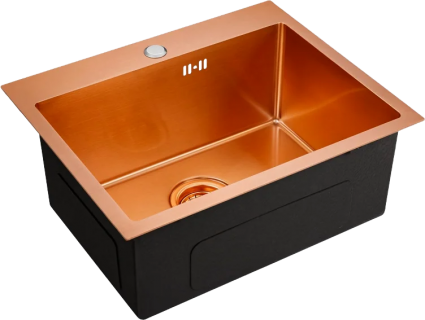 Мойка кухонная Emar PVD EMB-115 PVD Nano Coppery матовая, прямоугольная, 53x43 см