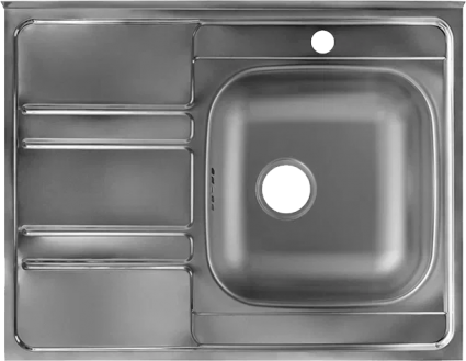 Мойка кухонная Ukinox Иннова IND800.600 -GT6C 0R- матовая, прямоугольная, 80x60 см