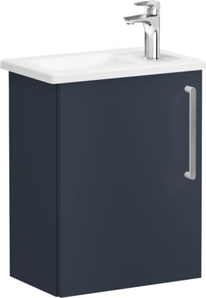 Тумба с раковиной VitrA Root Flat 45 L темно-синий, подвесная, матовая