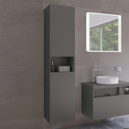 Шкаф-пенал Keuco Stageline 32831 L, инокс матовый, подвесной