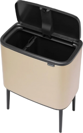 Мусорное ведро Brabantia Bo 304620 11+23 л, шампань, напольное