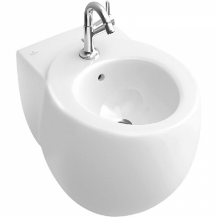 Биде подвесное Villeroy & Boch Aveo plus star white цвет ярко-белый, овальное, 40x59 см