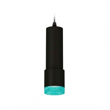 Комплект подвесного светильника Ambrella light Techno Spot XP7402004 SBK/BL черный песок/голубой (A2302, C6343, A2030, C7402, N7194), в стиле Хай-тек, цвет черный