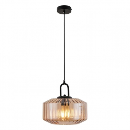 Подвесной светильник Lussole Loft Laredo LSP-8848 цвет янтарный, мощность 60 Вт