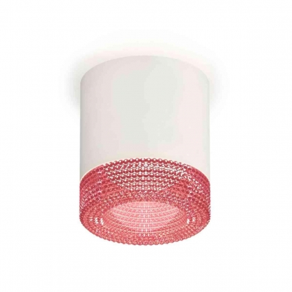 Комплект накладного светильника Ambrella light Techno Spot XS7401022 SWH/PI белый песок/розовый (C7401, N7193), в стиле Хай-тек, цвет белый